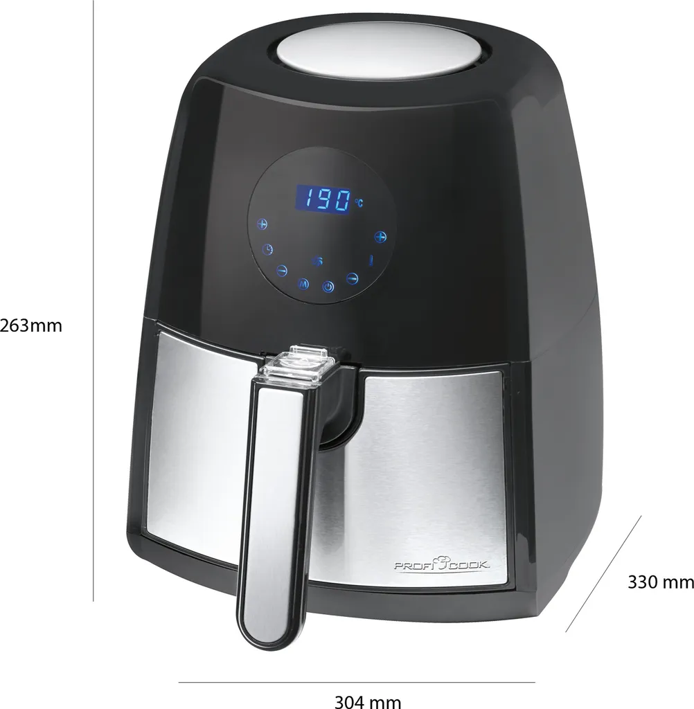 ProfiCook Heißluft-Fritteuse PC-FR 1147, Öl- Und Fettfrei, 7 Frittierprogramme + Variables Zeitprogramm, 2, 5 Liter, LED-Display, 1500 Watt 8 ProfiCook Heißluft-Fritteuse PC-FR 1147, Öl- Und Fettfrei, 7 Frittierprogramme + Variables Zeitprogramm, 2, 5 Liter, LED-Display, 1500 Watt – Bild 6