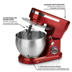 MAXXMEE Küchenmaschine Mit Zubehör - Rot 11 MAXXMEE Küchenmaschine Mit Zubehör - Rot -Küchen Profi 6fb05793ccce941e03caf1cffa01ef13