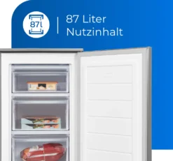 Exquisit Gefrierschrank GS81-040C Inoxlook | 87 L Nutzinhalt | Gefrierschubladen | Türanschlag Wechselbar -Küchen Profi 6ff158691e92812dd68b0161e93f1ec6