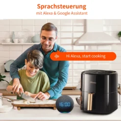 ULTENIC K10 XL Heißluftfritteuse, 5L Airfryer Mit 11 Programmen, Airfryer Mit Online-Rezepten, Touchscreen,1500W [Energieklasse A+++] -Küchen Profi 71204f295fa6cc0f6bb17681bd53ab42