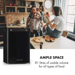 Klarstein Garfield XXL Gefrierschrank , 81 Liter Gesamtvolumen , 3 Durchsichtige Boxen , Thermostat Mit 3 Stufen , Höhenausgleichende Füße , 41 DB , Schwarz -Küchen Profi 7122b146593ba5d2312962d6a80cf272