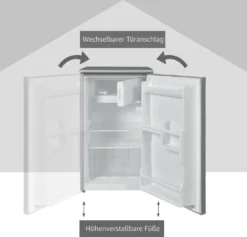 Telefunken CF-32-151-S Kühlschrank Mit Gefrierfach Silber / 81 L / 73 L Kühlteil / 8 Liter Gefrierteil / Türanschlag Wechselbar / Höhenverstellbare Füße -Küchen Profi 71da7915447d7eb8965d433c11eb79fb