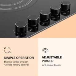 Klarstein MultiChef 5 Kombi-Gaskochfeld Gas/Glaskeramik 5 Zonen -Küchen Profi 74da0b2770001f707791812093e6b922