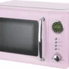 Retro Classico Mikrowelle - Mikrowellenofen - Retro-Design - Metall-Gehäuse - 20 Liter Garraum - 700 Watt Mikrowellenleistung - Timer - 5 Leistungsstufen, Pink Rosa -Küchen Profi 753955784723fcce76ecf2d6cb4b3be5