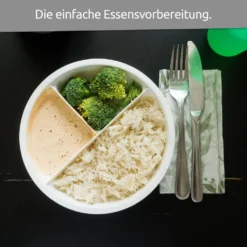 Wüllner & Kaiser Mikrowellenteller Mit Deckel, Mikrowellengeschirr, Menüteller Mit Aufteilung, 3 Praktische Fächer, 750 Ml Volumen -Küchen Profi 75605310658c6d06136a19d52bf71310