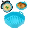 Air Fryer Heißluftfritteuse Silikon Topf Wiederverwendbar Ersatzeinlagen Korb Backofen Pad Hitzebeständige Backblech Fried Pizza Heißluftfritteuse Matte (Blau) -Küchen Profi 757c4cc0f42a334d92018eaf3d42595a
