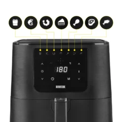 N8WERK Heißluft-Fritteuse In Der Midnight Edition Fritteuse Heißluft Fritteuse Airfryer Pommes 5L Ofen XL Digital Touch Display -Küchen Profi 7609fc13938169cf9ec4a0bd7398e497
