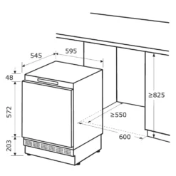 Exquisit Unterbaukühlschrank UKS140-V-FE-010F | Festtürmontage | 138 L Nutzinhalt | Weiß -Küchen Profi 7728ebdee0de18170514a011d857e8c1