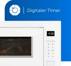 Exquisit Einbau-Mikrowelle EMW25-G-020 Weiss | 800 Watt | Timer | Grill 1200 Watt | 60 Cm Breite -Küchen Profi 77e60087dca5cc8eb2e4311c7a26e5f0