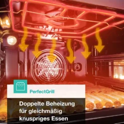 Gorenje Black Set 4 Einbauherd-Set Mit Glaskeramik-Kochfeld Mit Edelstahlrahmen, Heißluft - 77L XXL Volumen - ExtraSteam - GentleClose - EcoClean - AirFry - PizzaMode - PerfectGrill - Teleskopauszüge - Schwarz -Küchen Profi 78731d010694e2e33712219cfad2b0db