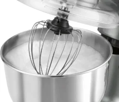 Clatronic KM 3674 Knetmaschine Inkl. Fleischwolf, Glas-Mixaufsatz, Pastafunktion, Digital LCD-Display, 6,2 Liter Edelstahlrührschüssel, 1200 W, Titan -Küchen Profi 78d6c52fd3388d2b019a45064467caca 1