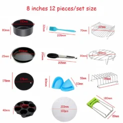 8 Zoll 12-teiliges Zubehör Heißluftfritteuse Friteuse Luftfritteuse Heißluftofen Backblech 12 8 Zoll 12-teiliges Zubehör Heißluftfritteuse Friteuse Luftfritteuse Heißluftofen Backblech -Küchen Profi 7984128d742b4907b856512acade2063