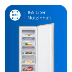 Exquisit Gefrierschrank GS230-010E Inoxlook | Standgerät | 165 L Volumen | Inoxlook -Küchen Profi 7a0678bfe8958a4f5f53f416267e15c8