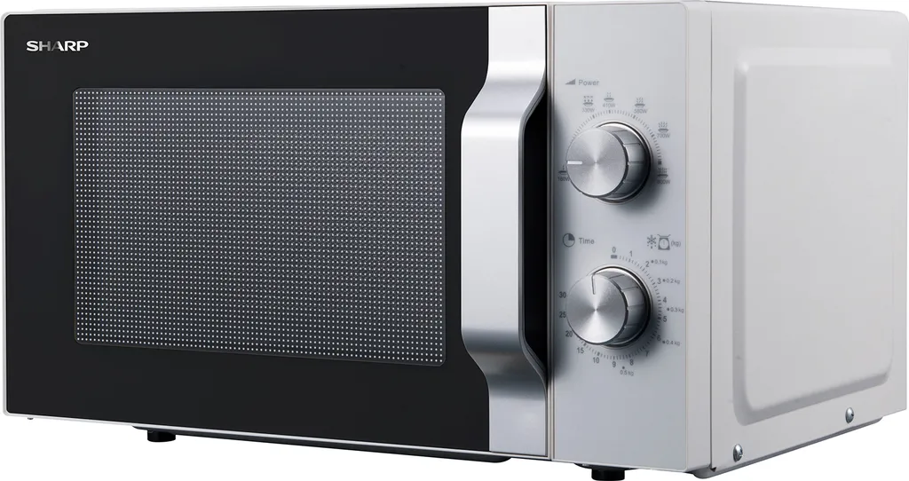 Sharp R204WA Solo-Mikrowelle 6 Leistungsstufen - Mechanischer Bedienung Zum Auftauen, Garen Und Erwärmen 4 Sharp R204WA Solo-Mikrowelle 6 Leistungsstufen - Mechanischer Bedienung Zum Auftauen, Garen Und Erwärmen – Bild 2