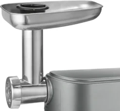 Clatronic KM 3674 Knetmaschine Inkl. Fleischwolf, Glas-Mixaufsatz, Pastafunktion, Digital LCD-Display, 6,2 Liter Edelstahlrührschüssel, 1200 W, Titan -Küchen Profi 7b7aba315b02d48f792171425ff127c8