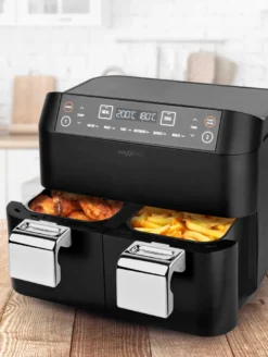 MAXXMEE Heissluft-Fritt. Doppelk. 2x3,8l -Küchen Profi 7be56a3df3281de9029cce6abe07b4ae