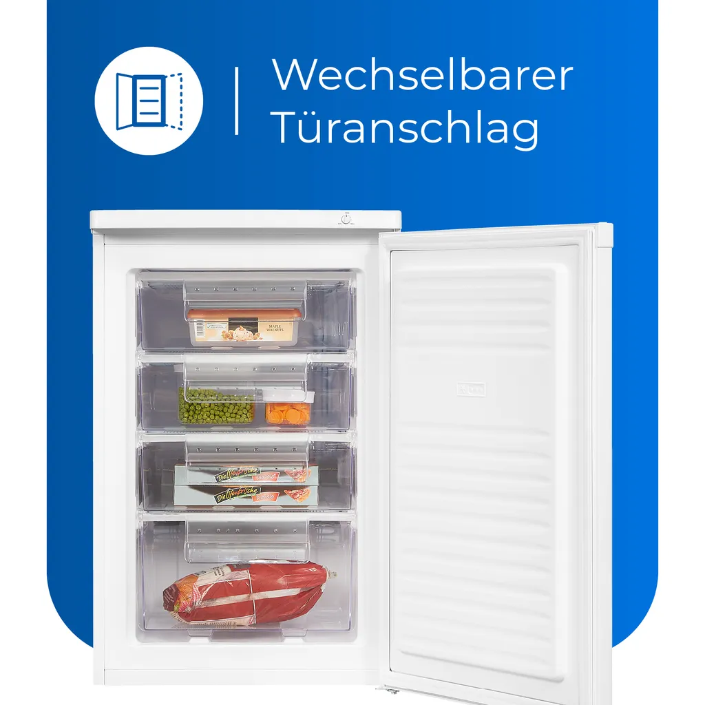 Exquisit Gefrierschrank GS512-040E Weiss | 91 L Nutzinhalt | Weiß 6 Exquisit Gefrierschrank GS512-040E Weiss | 91 L Nutzinhalt | Weiß – Bild 4
