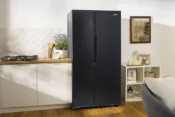 Gorenje NRS918EMB Side-by-Side - Schwarz - Freistehend - 519L Fassungsvermögen (334 Liter Kühlfach & 185 Liter Gefrierfach) - NoFrost Plus - LED-Innenbeleuchtung - Twist Ice Maker -Küchen Profi 7cc315f00babef649a08632467ac8277