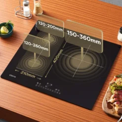 CIARRA 3 Zonen Einbau-Induktionskochfeld Mit Ein Flexzonen Und Booster 6500W CBBIH3BF-OW -Küchen Profi 7d1d9d637db7f4cebb088e6d3b12a396