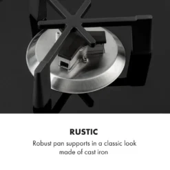 Klarstein Trifecta 4 Gaskochfeld ,4-flammig ,autark ,60 Cm ,Einbau ,Triangle-Brenner ,Erdgas/Propangas ,Sicherheitsventile ,automatische Abschaltung ,Gusseisen ,Glaskeramik Ø 6 Mm ,schwarz -Küchen Profi 7ebffaf274e9f0a8d27a161c871c4755