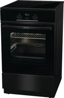 Gorenje GEIT5C 60 BPG Elektro-Standherd Mit Induktionskochfeld - 50 Cm - 70 Liter - Kindersicherung - Schnellaufheizung - AirFry - Pizzamodus 300°C - Teleskopauszüge - AquaClean - BridgeZone - Schwarz -Küchen Profi 7f9679a7082938533ae74c98be695fc7