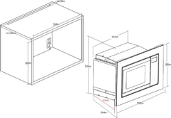 PKM Einbau Mikrowelle Microwellengerät Mikrowellenherd MW820-EBM Edelstahl 800 W -Küchen Profi 82588f7c52c158ed92092df0f75d6d3c