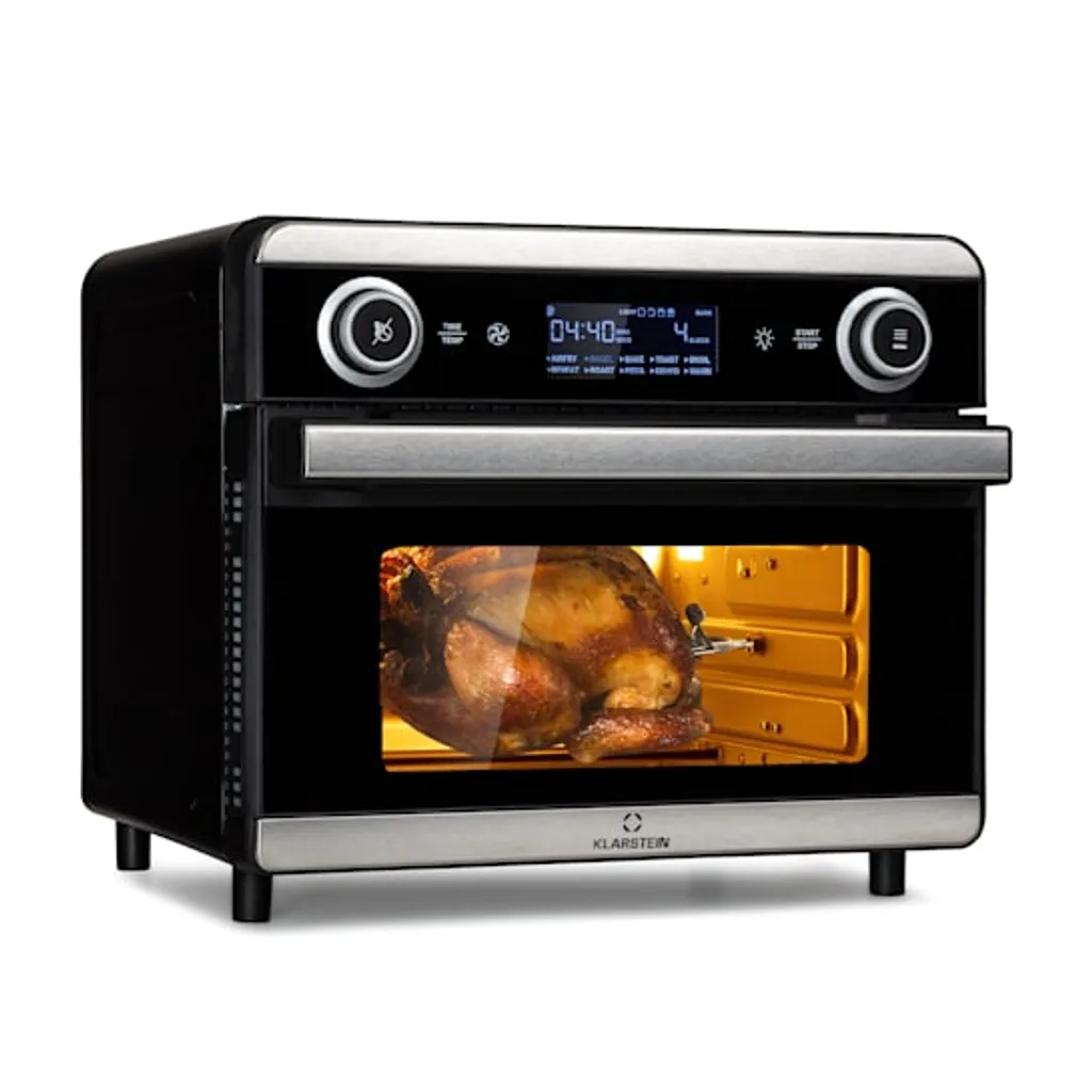 Klarstein AeroVital Jumbo 3in1 Heißluftfritteuse - 18L Heissluftfriteuse / Toaster / Dörrautomat , Airfryer Mit Touchscreen, 10 Programme, 30 Bis 230 °C, Edelstahl,inkl. 6-teiliges Zubehör 2 Klarstein AeroVital Jumbo 3in1 Heißluftfritteuse - 18L Heissluftfriteuse / Toaster / Dörrautomat , Airfryer Mit Touchscreen, 10 Programme, 30 Bis 230 °C, Edelstahl,inkl. 6-teiliges Zubehör