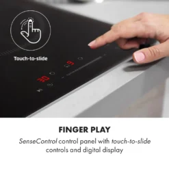 Klarstein Induktions-Kochfeld Einbaukochfeld Autark 60cm - 3 Zonen 5800 Watt 9 Leistungsstufen Paella Zone Timer Glaskeramik - Schwarz Einbau Glaskeramikkochfeld 3 Kochfelder Platten Elektro Einbaukochfeld Induktion Kochfeld Induktion -Küchen Profi 83b3ea47caf7cf847e4be858041ee735