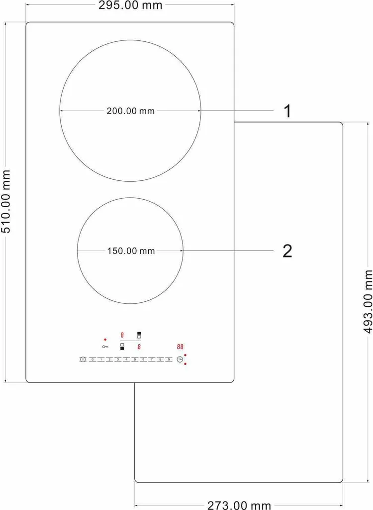 Acopino Glaskeramik Kochfeld Autark Einbaukochfeld KM2 Mit Sensor Touch Control, Zwei Kochzonen 5 Acopino Glaskeramik Kochfeld Autark Einbaukochfeld KM2 Mit Sensor Touch Control, Zwei Kochzonen – Bild 3