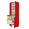 Exquisit Kühl-Gefrierkombination KGC260-75-LF-E-050E Rot | 262 L Nutzinhalt | Rot -Küchen Profi 8519b9d2113536bb0a31836d3d0629ec