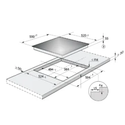 PKM Induktionskochfeld Einbaukochfeld Kochplatte Touch Control Autark IN4-2FZS -Küchen Profi 851b117506a291249e697eeda88fd37d