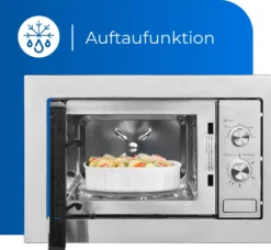 Exquisit Einbau-Mikrowelle EMW10-020 Inox | 700 Watt | Timer | Auftaufunktion | Drehteller 25,5cm -Küchen Profi 852843ad66ac3b530bdf8c9551dd735e