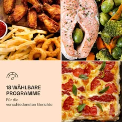 Klarstein Vigor Air Heißluftfritteuse XXL - Airfryer Mit 1800 W - 30 Liter - 18 Programme - Ober- Und Unterhitze - Digitales Bedienfeld Mit Touchscreen - Edelstahl -Küchen Profi 85473511a1f5fb3122efcfd8363bc5e6