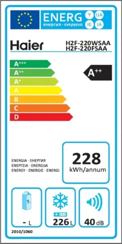 Haier H2F-220WSAA Gefrierschrank -Küchen Profi 8548bd468546638b2f3ade50dae4ef0e