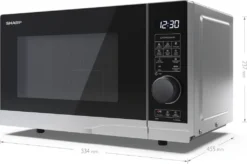 SHARP YC-PG204AES Mikrowelle Mit Grill (Mikrowelle: 700W, Grill: 900W) -Küchen Profi 8561971d8ef7895bda6db4a3154b25eb
