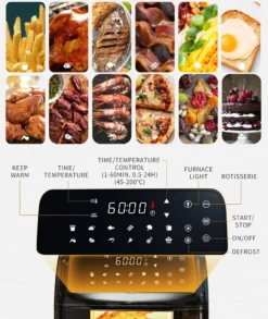 Aigostar Master 30LVU - 10L Heißluftfritteuse, 14 In 1 Heißluftofen Mit Digitalem LED-Touchscreen, 1650 W ölfreies Frittieren, Inklusive 5 Zubehörteilen. -Küchen Profi 85b5410623cd1f225d945d95a19d91fb