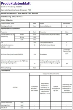 PKM Kühl-Gefrierkombination Kühlschrank GK 212.4 N3 B Schwarz 206 L 4**** -Küchen Profi 86aca841e1e7dc780292fe254f0038f9