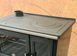 EEK A+ Küchenofen Holzherd Plamen 850 Schwarz, Linke Version - 8 KW Dauerbrandherd -Küchen Profi 870af06a7f51f178f82ba4d384a7aa2a