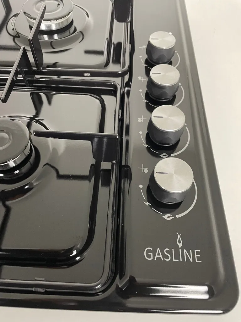 Gasline Camping Kocher Gaskocher Tischgerät 4 Flammig Schwarz Mit Zündsicherung 60cm Propangas 5 Gasline Camping Kocher Gaskocher Tischgerät 4 Flammig Schwarz Mit Zündsicherung 60cm Propangas – Bild 3