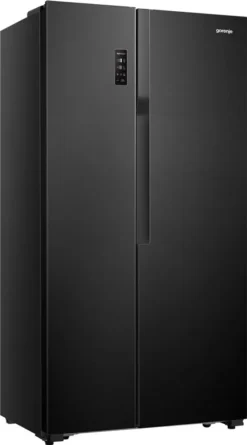 Gorenje NRS918EMB Side-by-Side - Schwarz - Freistehend - 519L Fassungsvermögen (334 Liter Kühlfach & 185 Liter Gefrierfach) - NoFrost Plus - LED-Innenbeleuchtung - Twist Ice Maker