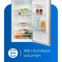 Exquisit Kühl- Und Gefrierkombination KGC270-45-040E Inoxlook | Standgerät | 206 L Volumen | Inoxlook -Küchen Profi 895b4a26256063f5f024962386cf6112