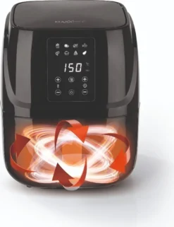 Heißluftfritteuse Fritteuse Fettarm Heißluft 1300W Touch Display Timer Schwarz -Küchen Profi 8b82eb0f766fd12d2bcf325a3e4e434e