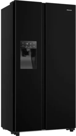 Hisense RS650N4AB1 - Amerikanischer Kühlschrank 499L (334L + 165L) - Total Belüftete Kälte - - L91cmxH179cm - Schwarz -Küchen Profi 8bdcbd1ef749c2307e695699d6cf3cc2