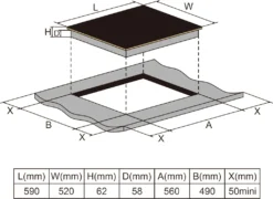PKM Induktionskochfeld Mit Edelstahlrahmen Einbaukochfeld Touch Control IN4B-3 G -Küchen Profi 8c08d575058dc1923fda6f40e9a838c3