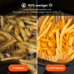 ULTENIC K20 Heißluftfritteuse, 3.8*2L XXL, 2850W, Doppelkammer - Touchscreen - Online - Rezepte -Küchen Profi 8c8c90bb0e9564b91235fbf3a893beab