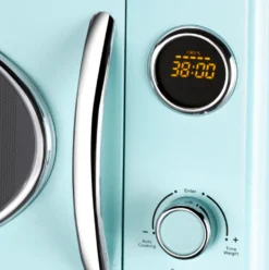 Melissa 16330131 Retro Mikrowelle/1000 Watt/23 Liter Garraum,Design Mikrowelle Mit Grill/Pepermint Mint Baby Blue -Küchen Profi 8e8a0ad62ba9db79ce0d060e5482bc18