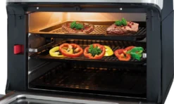 ProfiCook PC-FR 1200 H Heißluft-Fritteuse, 9 Automatikprogramme Inkl. Variabler Zeit Und Temperatureinstellung, Kapazität: Ca. 11 Liter, 4 Einschubhöhen Für Optimale Backergebisse, Edelstahl-schwarz -Küchen Profi 8eb3b62d8c4e4701df4feb78f5974832