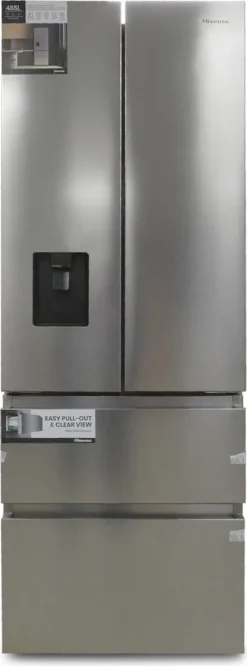 Hisense RF632N4WIE French Door Kühl-Gefrierkombination/ NoFrostPlus/ Inverter-Kompressor/ Wasserspender/ CrispZone/ 200 Cm/ Kühlteil 336 L/ Gefrierteil 149 L/ 38 DB/ 295 KWh/ Jahr/ Inox-Look -Küchen Profi 8f953e02d2662d4557f2e51d0bebf90e