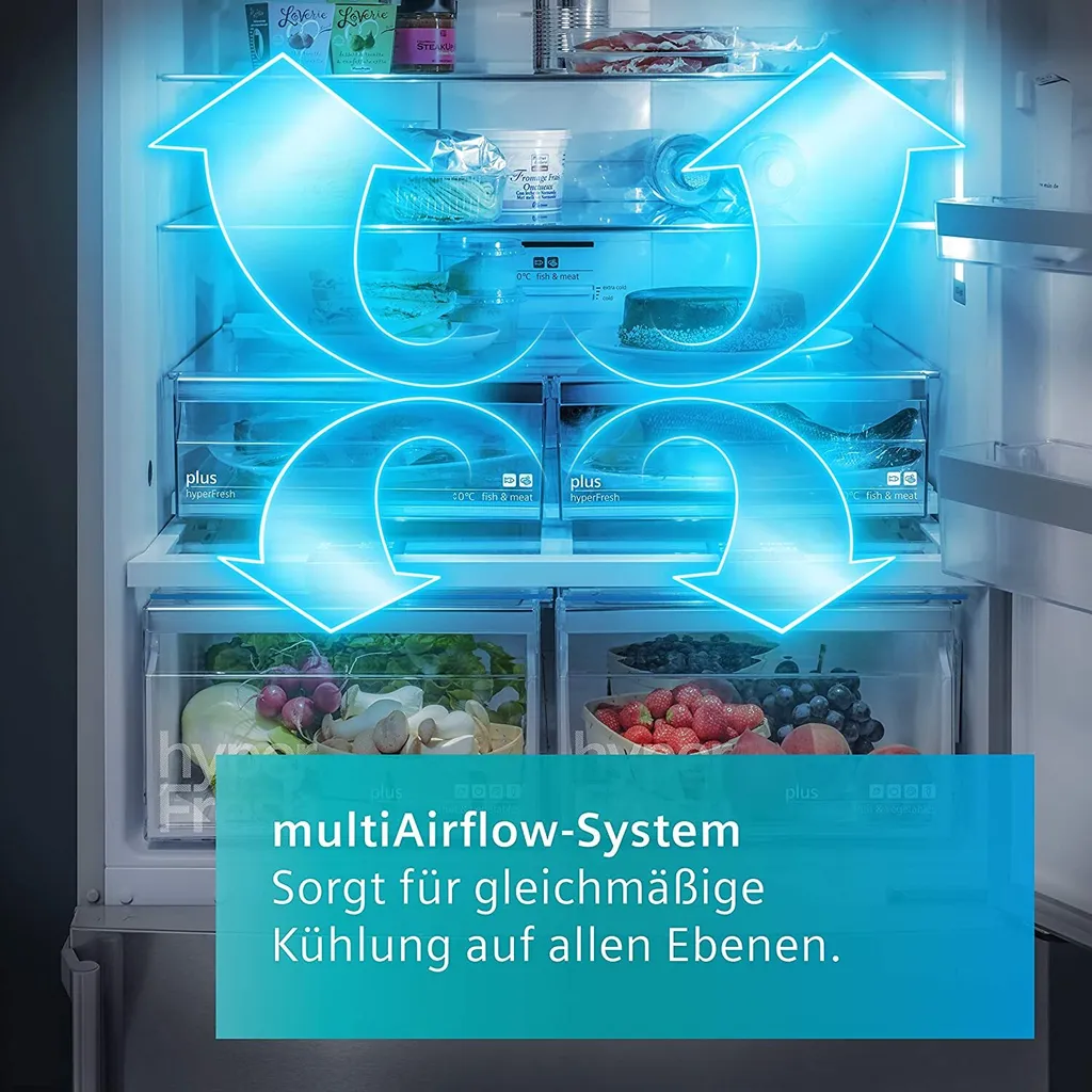 Siemens KG39NXICF IQ300 Kühl-Gefrier-Kombination, 203 X 60 Cm, 260 L Kühlen + 103 L Gefrieren, HyperFresh Längere Frische, NoFrost Nie Wieder Abtauen, AntiFingerprint Schutz Vor Fingerabdrücken 7 Siemens KG39NXICF IQ300 Kühl-Gefrier-Kombination, 203 X 60 Cm, 260 L Kühlen + 103 L Gefrieren, HyperFresh Längere Frische, NoFrost Nie Wieder Abtauen, AntiFingerprint Schutz Vor Fingerabdrücken – Bild 5