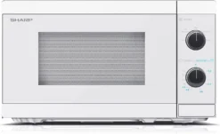 SHARP YC-MS01E-C Mikrowelle (800 W, 20 L, 5 Leistungsstufen, Auftaufunktion, Einfache Reinigung), Weiß